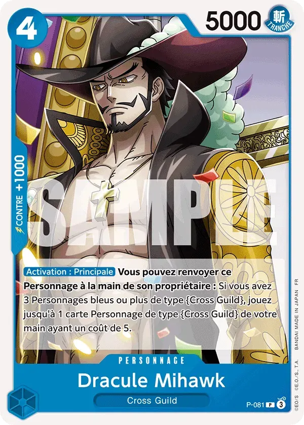 Dracule Mihawk — carte One Piece TCG P-081 (The Best - Vol. 2)