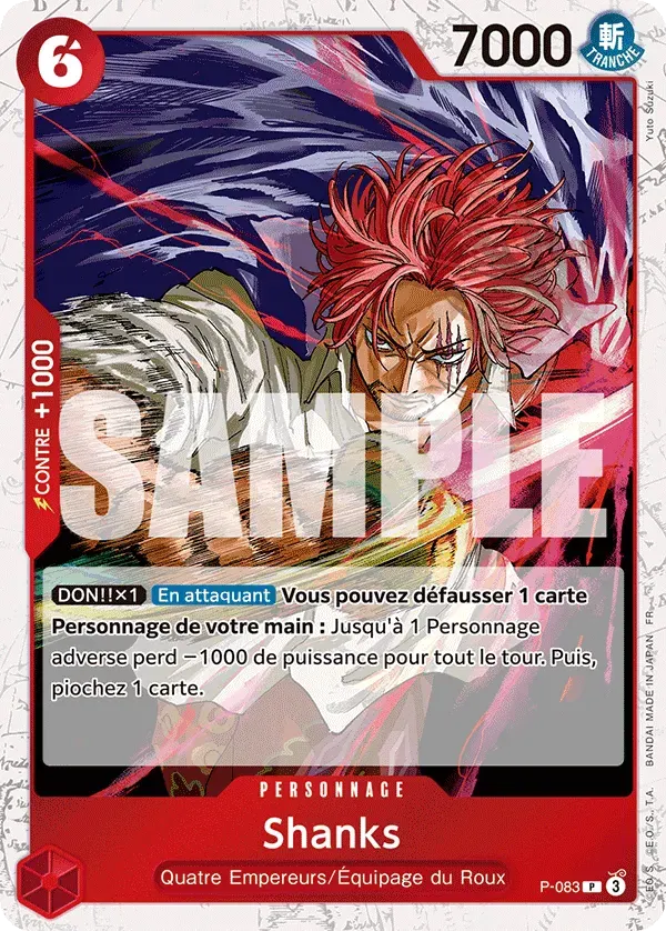 Shanks — carte One Piece TCG P-083 (The Best - Vol. 2)