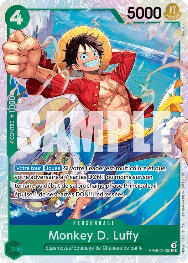 Monkey D. Luffy — carte One Piece TCG PRB02-005 (The Best - Vol. 2)