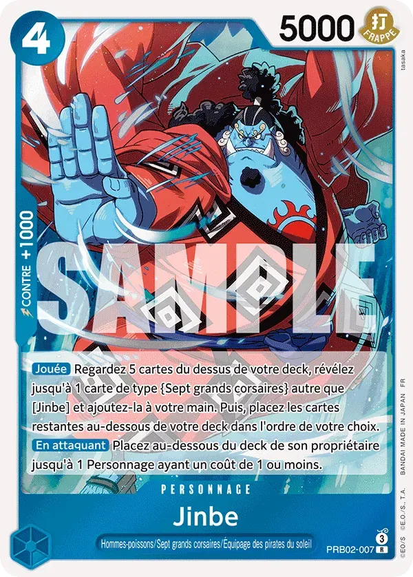 Jinbe — carte One Piece TCG PRB02-007 (The Best - Vol. 2)