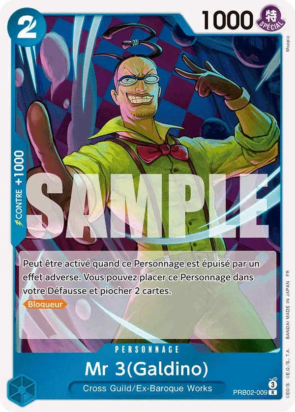 Mr 3(Galdino) — carte One Piece TCG PRB02-009 (The Best - Vol. 2)