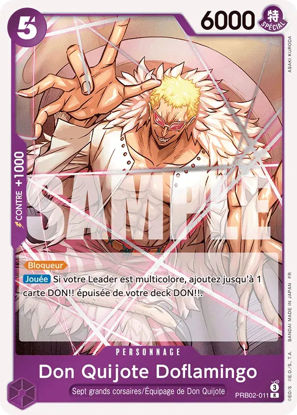 Don Quijote Doflamingo — carte One Piece TCG PRB02-011 (The Best - Vol. 2)