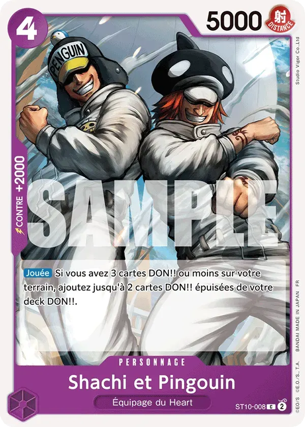 Shachi et Pingouin — carte One Piece TCG ST10-008 (The Best - Vol. 2)