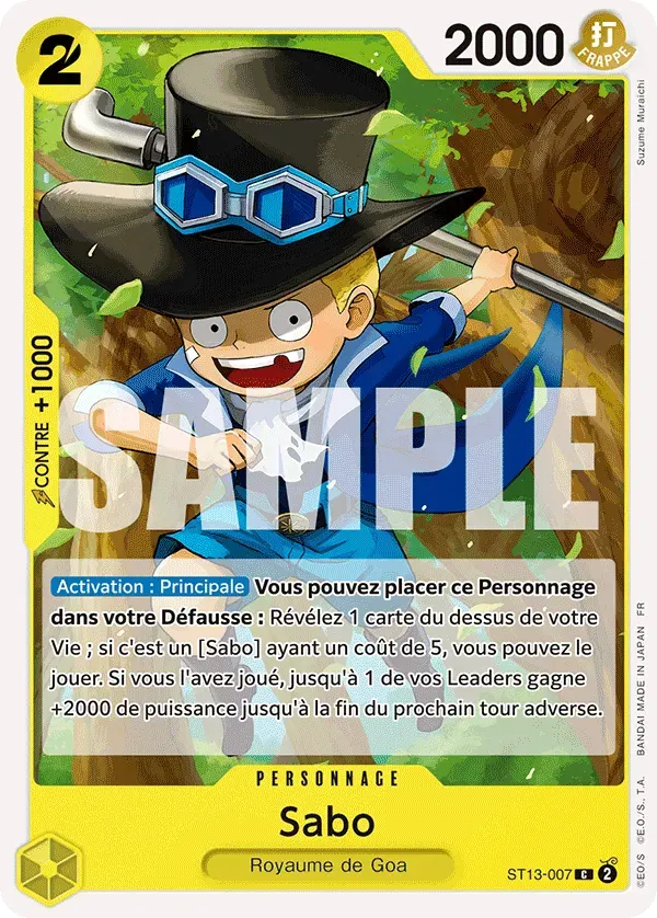 Sabo — carte One Piece TCG ST13-007 (The Best - Vol. 2)