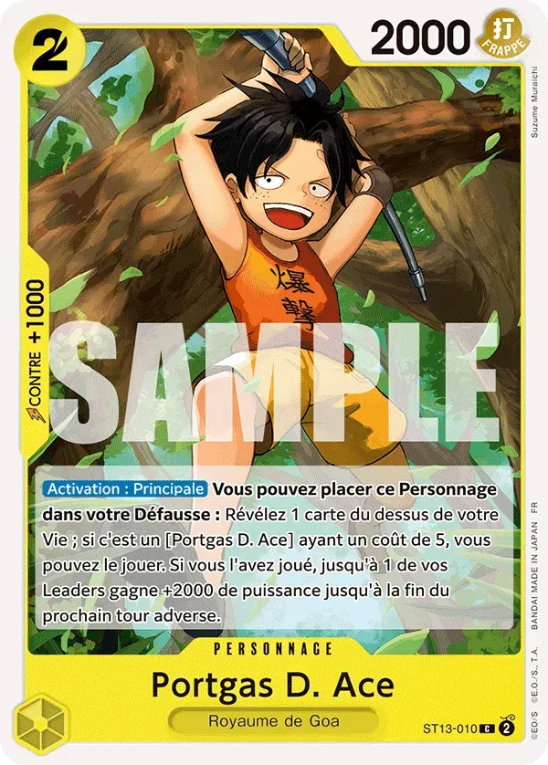 Portgas D. Ace — carte One Piece TCG ST13-010 (The Best - Vol. 2)