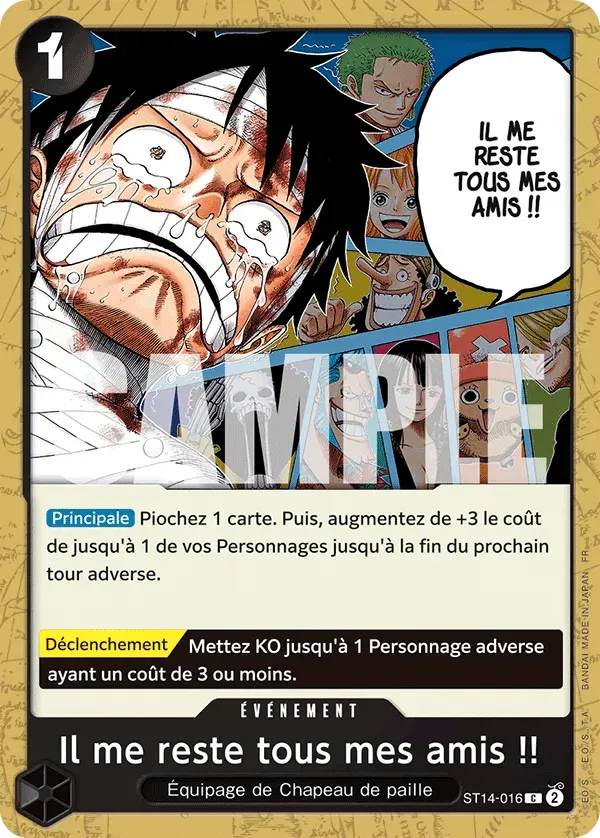 Il me reste tous mes amis !! — carte One Piece TCG ST14-016 (The Best - Vol. 2)