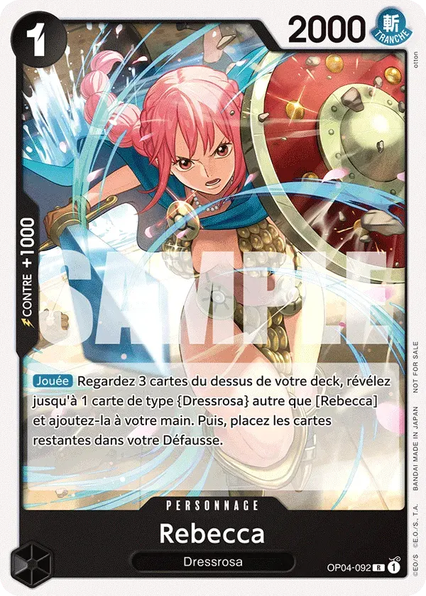 Rebecca — carte One Piece TCG OP04-092 (Cartes promos)