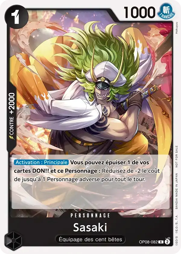 Sasaki — carte One Piece TCG OP08-082 (Cartes promos)