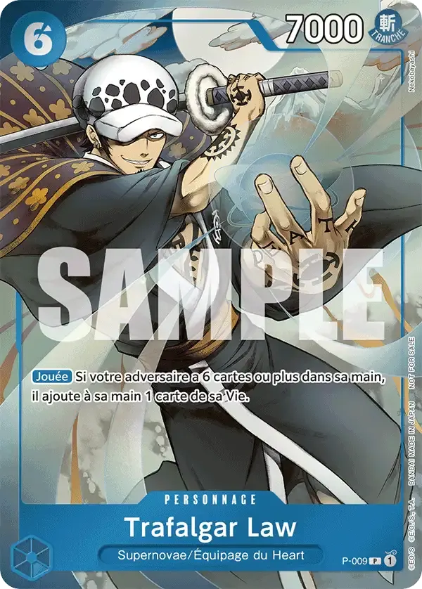 Trafalgar Law — carte One Piece TCG P-009 (Cartes promos)