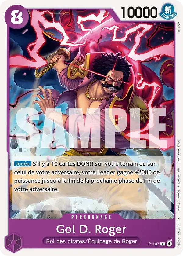 Gol D. Roger — carte One Piece TCG P-107 (Cartes promos)