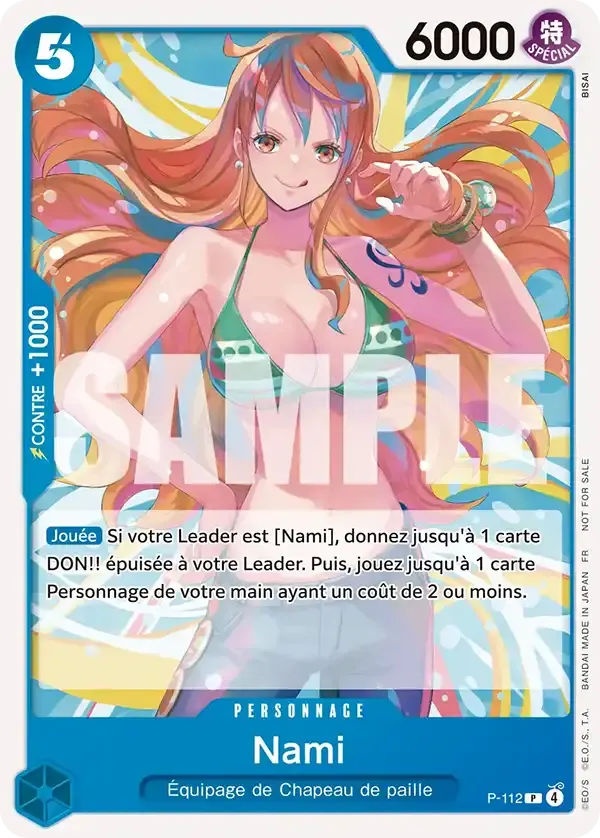 Nami — carte One Piece TCG P-112 (Cartes promos)
