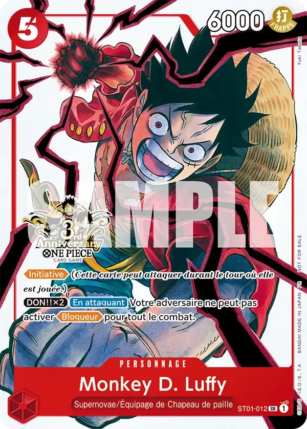 Monkey D. Luffy — carte One Piece TCG ST01-012 (Cartes promos)