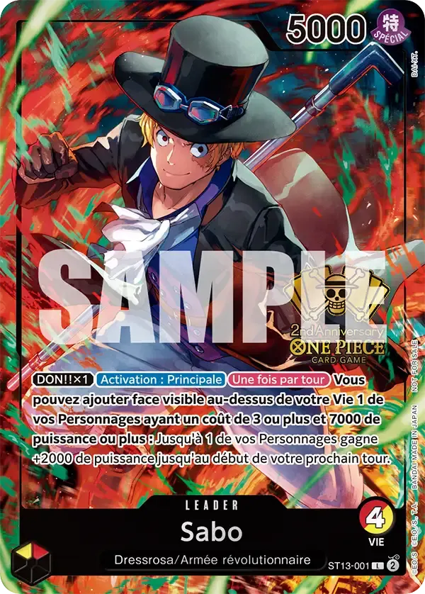 Sabo — carte One Piece TCG ST13-001 (Cartes promos)