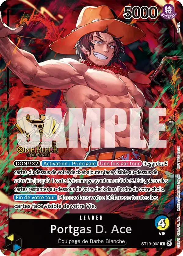 Portgas D. Ace — carte One Piece TCG ST13-002 (Cartes promos)
