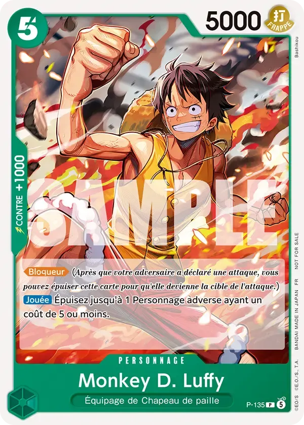Monkey D. Luffy — carte One Piece TCG P-135 (Événement de sortie OP16)