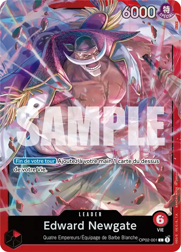 Edward Newgate — carte One Piece TCG OP02-001 (Edward Newgate)