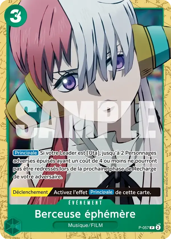 Berceuse éphémère — carte One Piece TCG P-057 (Uta)