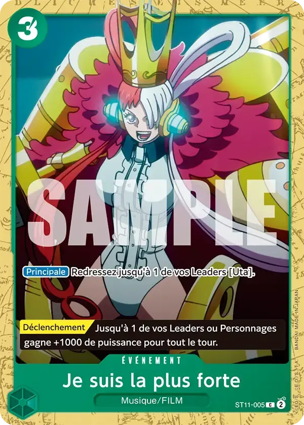 Je suis la plus forte — carte One Piece TCG ST11-005 (Uta)