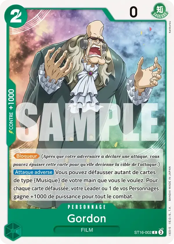 Gordon — carte One Piece TCG ST16-002 (Uta)