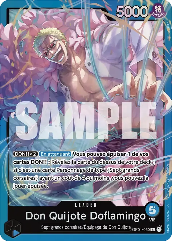 Don Quijote Doflamingo — carte One Piece TCG OP01-060 (Don Quijote Doflamingo)