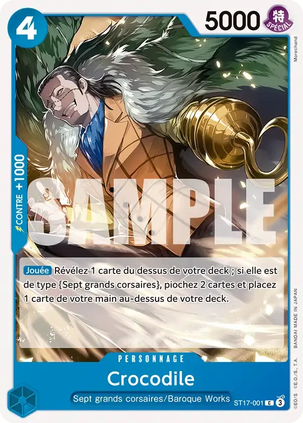 Crocodile — carte One Piece TCG ST17-001 (Don Quijote Doflamingo)