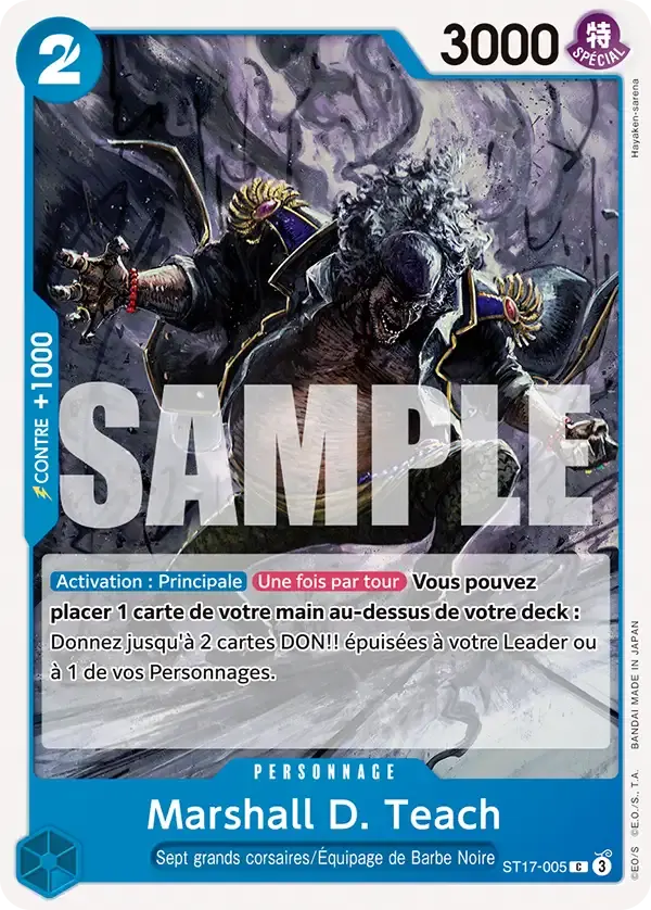 Marshall D. Teach — carte One Piece TCG ST17-005 (Don Quijote Doflamingo)