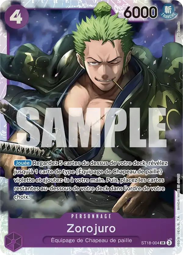 Zorojuro — carte One Piece TCG ST18-004 (Monkey D. Luffy)