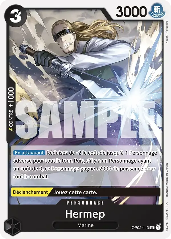 Hermep — carte One Piece TCG OP02-113 (Smoker)