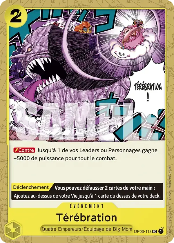 Térébration — carte One Piece TCG OP03-118 (Charlotte Katakuri)