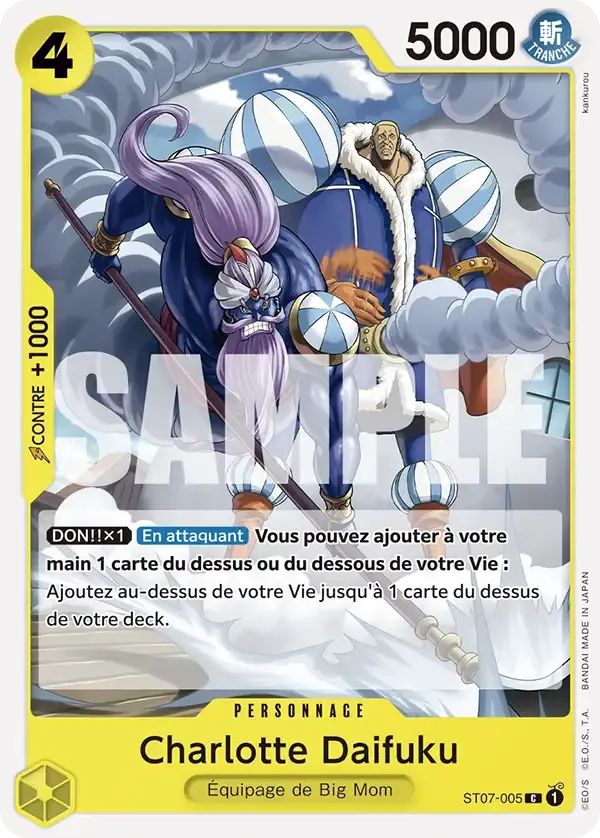 Charlotte Daifuku — carte One Piece TCG ST07-005 (Charlotte Katakuri)