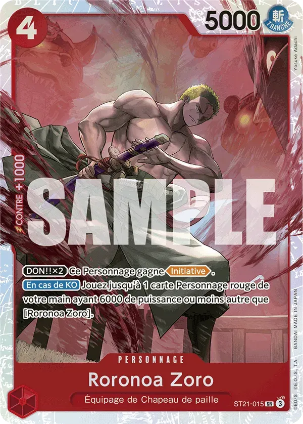 Roronoa Zoro — carte One Piece TCG ST21-015 (EX GEAR 5TH)
