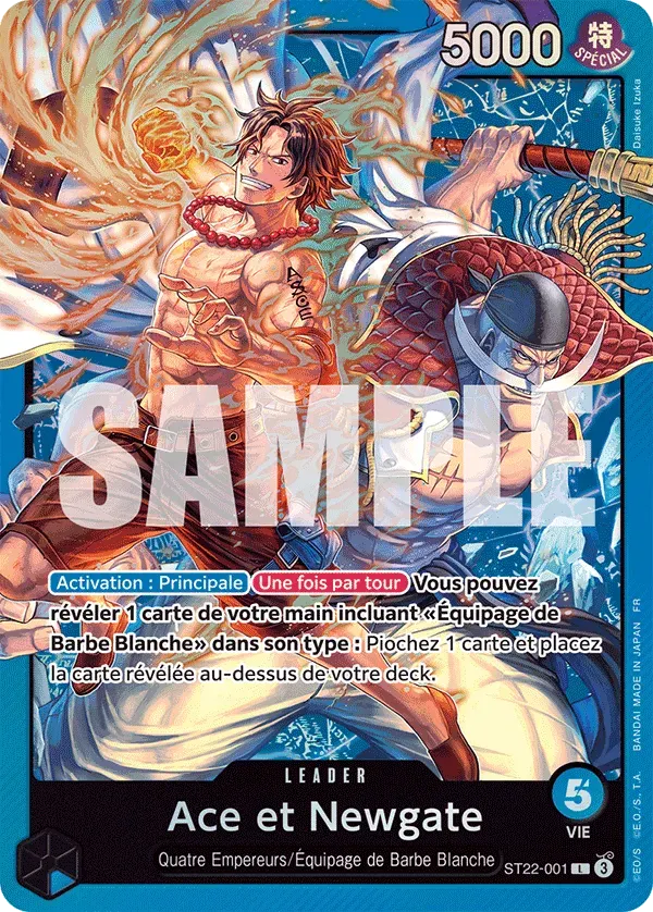 Ace et Newgate — carte One Piece TCG ST22-001 (Ace et Newgate)