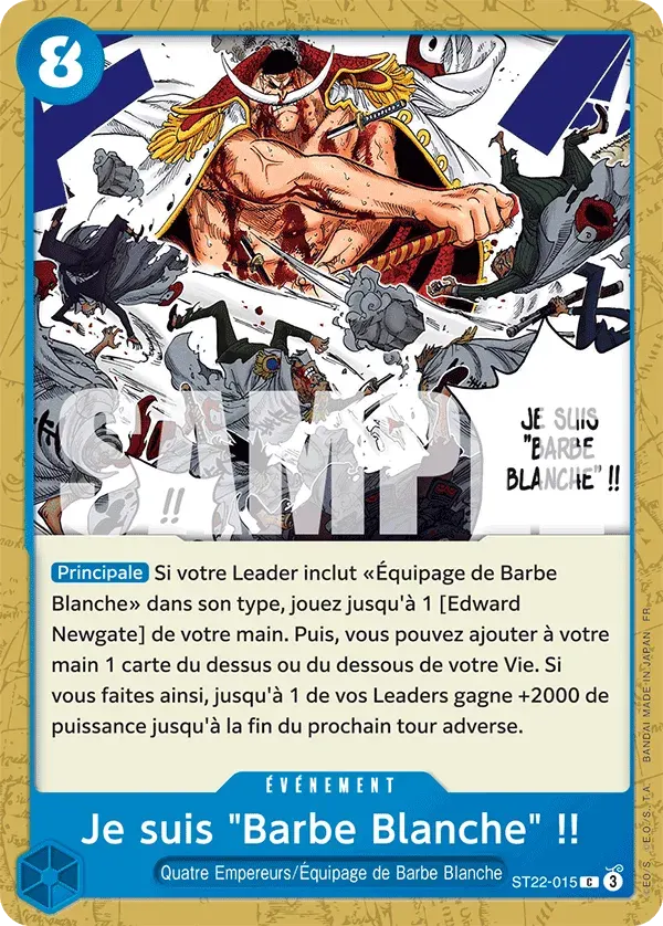 Je suis "Barbe Blanche" !! — carte One Piece TCG ST22-015 (Ace et Newgate)