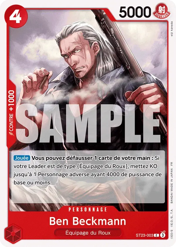 Ben Beckmann — carte One Piece TCG ST23-003 (Shanks)