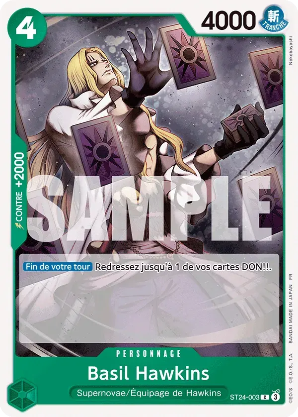Basil Hawkins — carte One Piece TCG ST24-003 (Jewelry Bonney)