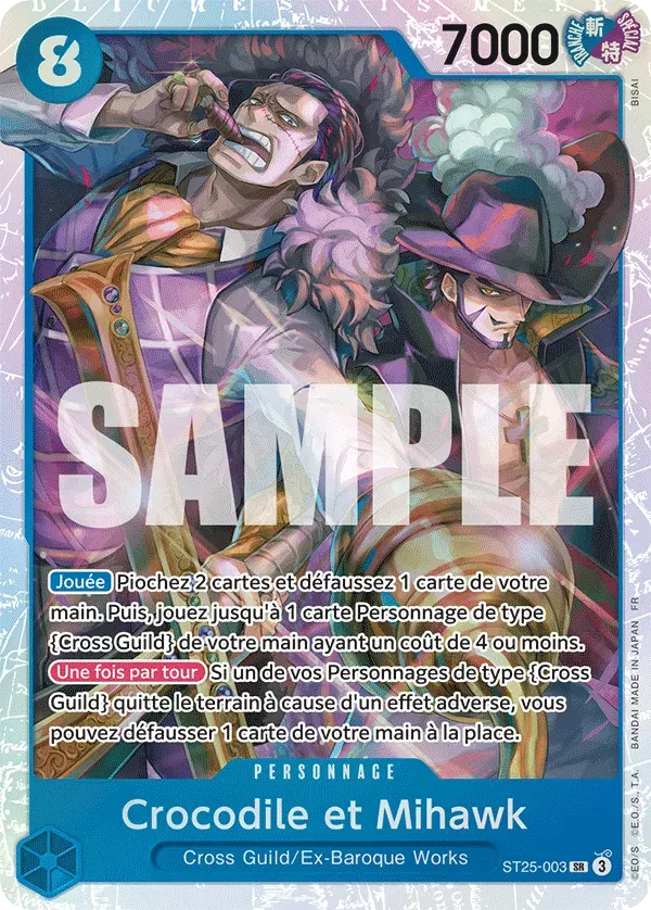Crocodile et Mihawk — carte One Piece TCG ST25-003 (Baggy)