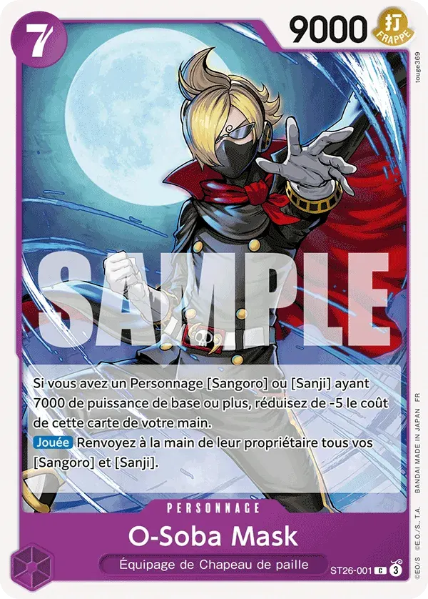 O-Soba Mask — carte One Piece TCG ST26-001 (Monkey D. Luffy)