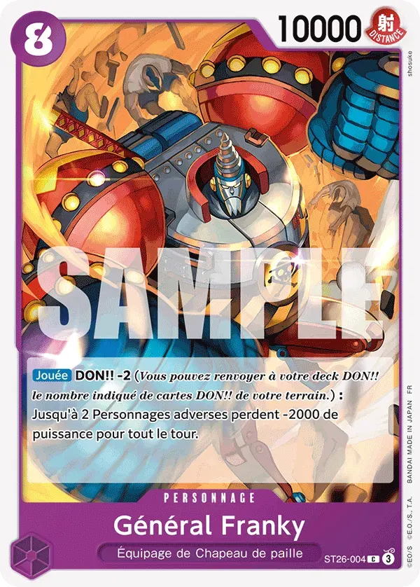 Général Franky — carte One Piece TCG ST26-004 (Monkey D. Luffy)