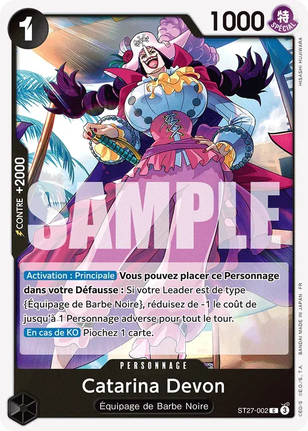 Catarina Devon — carte One Piece TCG ST27-002 (Marshall D. Teach)
