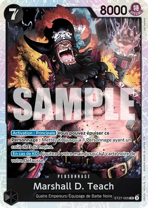 Marshall D. Teach — carte One Piece TCG ST27-005 (Marshall D. Teach)