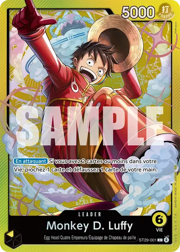 Monkey D. Luffy — carte One Piece TCG ST29-001 (Egg Head)