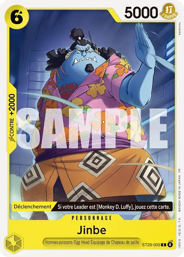 Jinbe — carte One Piece TCG ST29-005 (Egg Head)