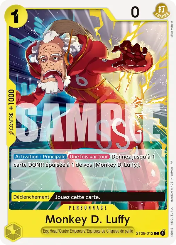 Monkey D. Luffy — carte One Piece TCG ST29-012 (Egg Head)