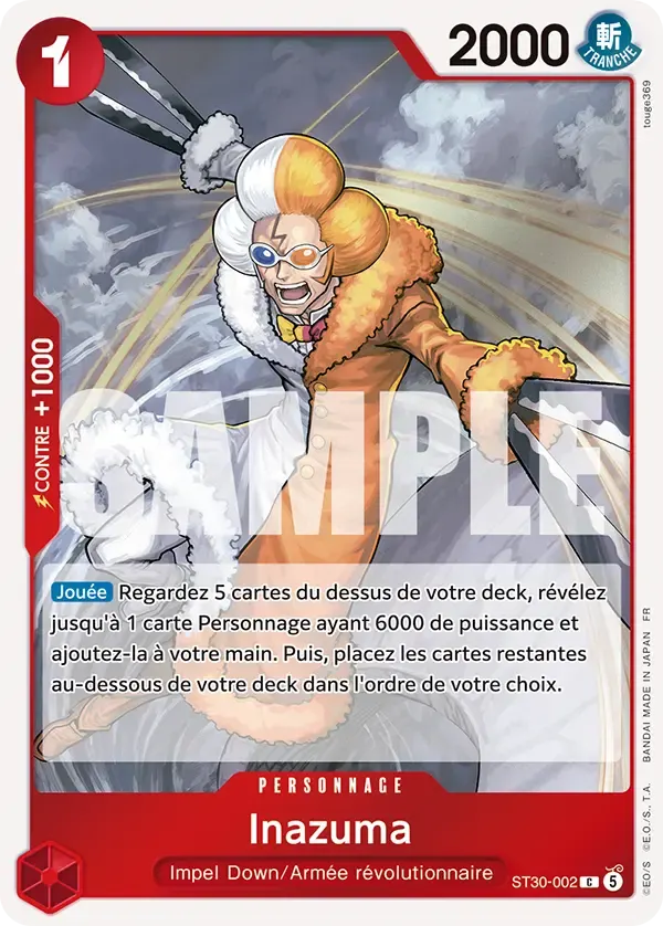 Inazuma — carte One Piece TCG ST30-002 (Luffy et Ace)