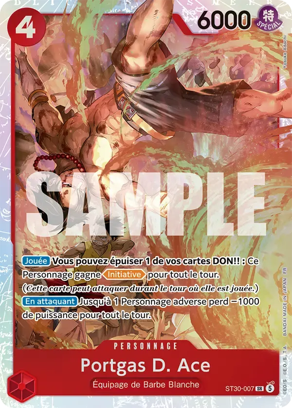 Portgas D. Ace — carte One Piece TCG ST30-007 (Luffy et Ace)