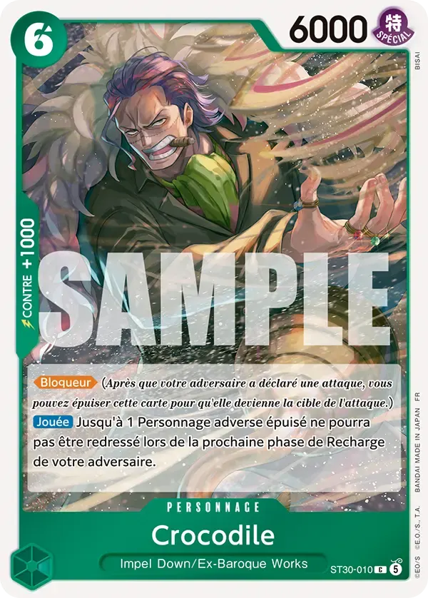 Crocodile — carte One Piece TCG ST30-010 (Luffy et Ace)