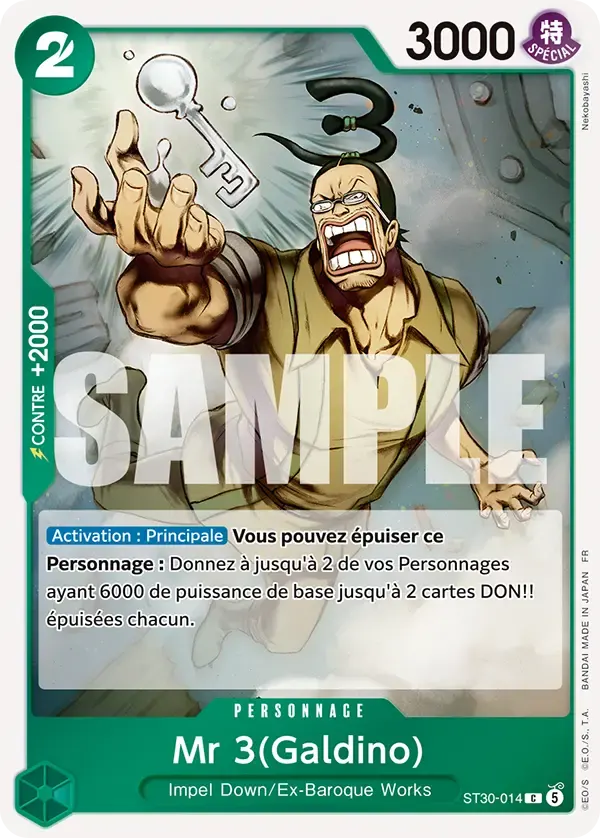 Mr 3(Galdino) — carte One Piece TCG ST30-014 (Luffy et Ace)