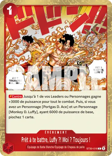 Prêt à te battre, Luffy ?! Moi ? Toujours !