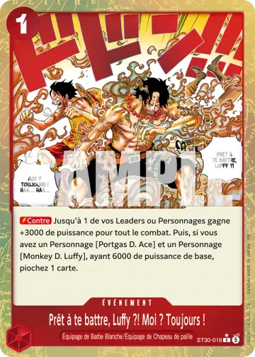 Prêt à te battre, Luffy ?! Moi ? Toujours !