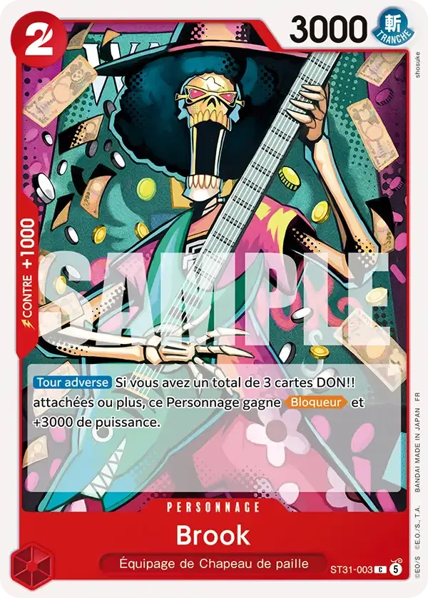 Brook — carte One Piece TCG ST31-003 (Monkey D. Luffy)